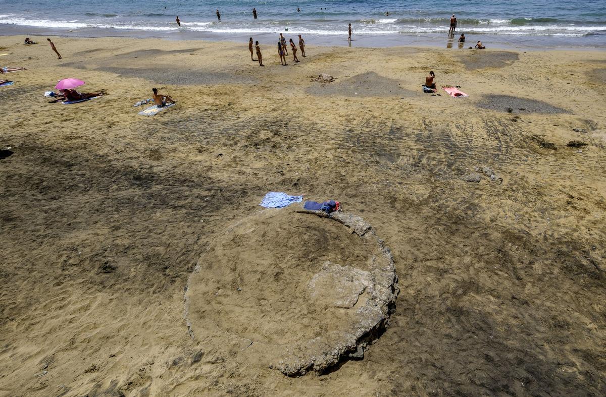Las capas fósiles de Las Canteras, al descubierto