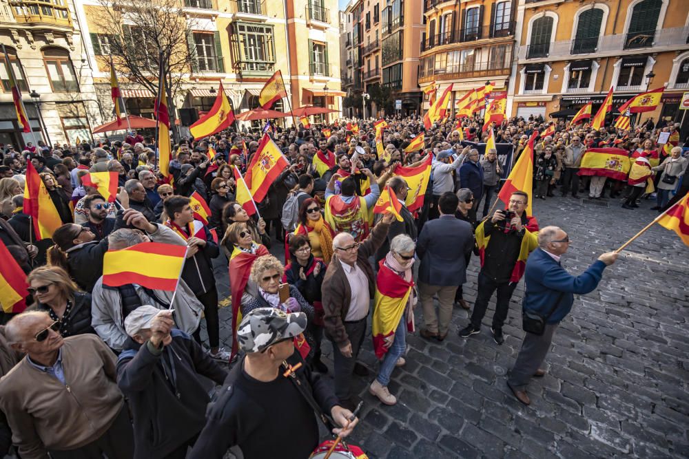 Unas 700 personas se concentran en Palma "por la unidad de España"