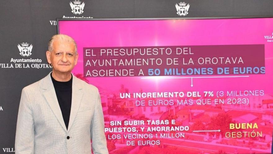 Francisco Linares durante la presentación del presupuesto, este viernes.