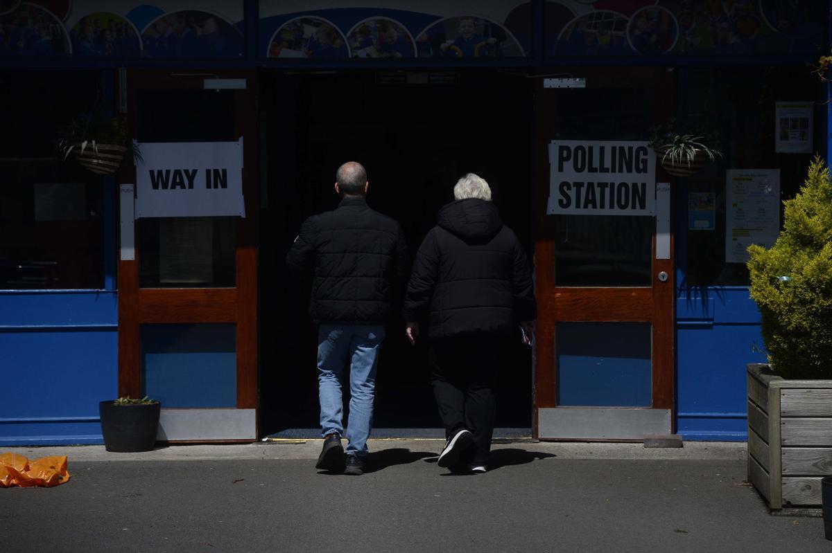 Voting in Belfast in UK General Election