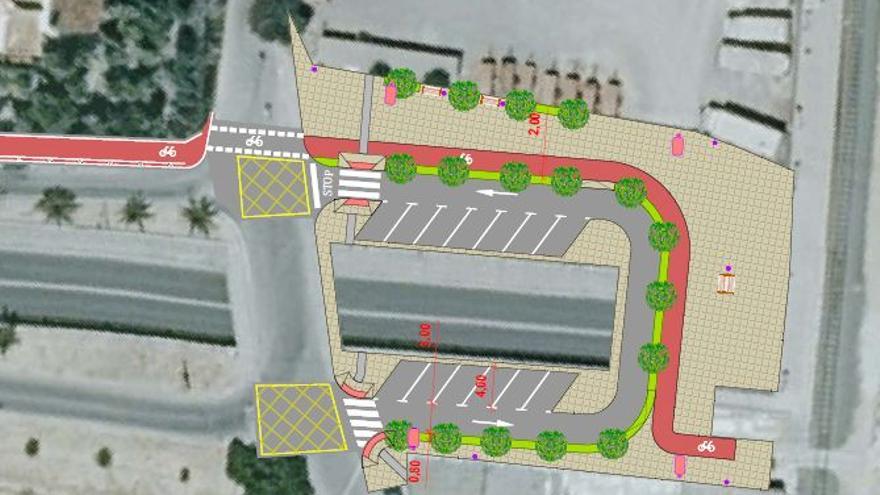 Proyecto movilidad sostenible fase 1, plano de la mejora del entorno del apeadero del TRAM.