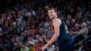 Jan Vesely, en un reciente partido del Barça