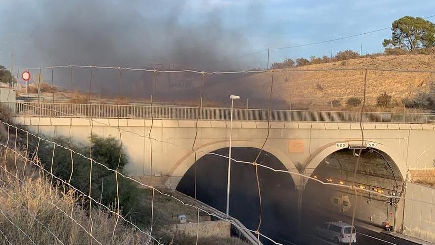 Imagen del incendio en el túnel de Sant Joan