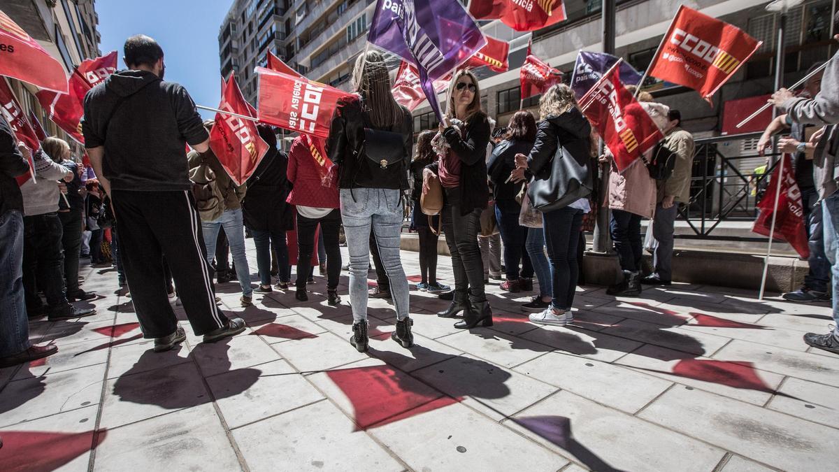 Una imagen de archivo de una manifestación en Alicante