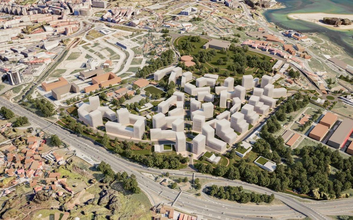 Recreación virtual del proyecto del Monte Mero facilitada por la Xunta