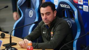 Xavi Hernández, en rueda de prensa