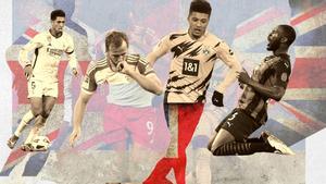 Jude Bellingham (Real Madrid), Harry Kane (Bayern), Jadon Sancho (ex del Dortmund) y Tomori (Milan).
