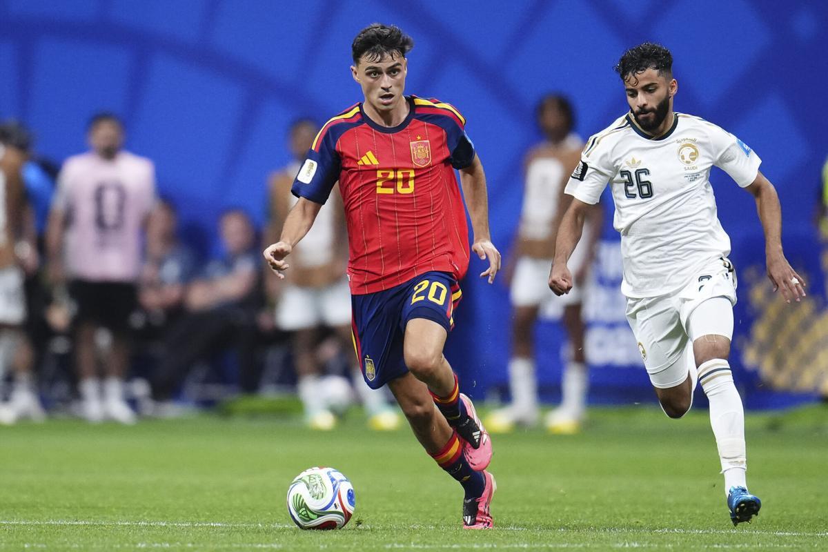 Pedri González se salió en el partido ante Arabia Saudí