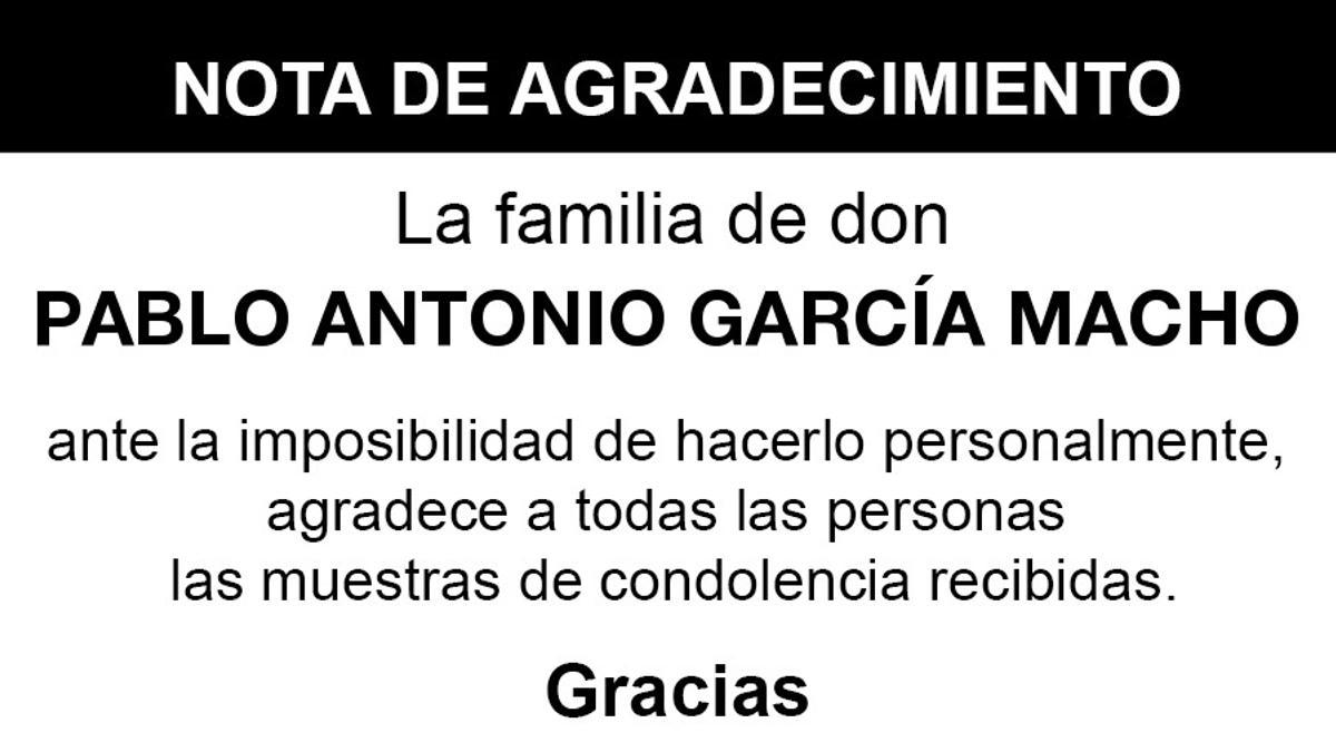 Nota Pablo Antonio García Macho