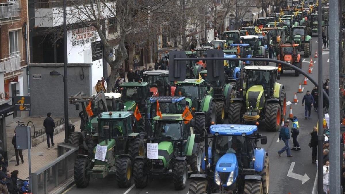 Tractorada en Zamora, en el año 2020