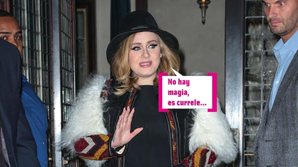 Adele con sombrero y bocadillo: &quot;No hay magia, es currele&quot;