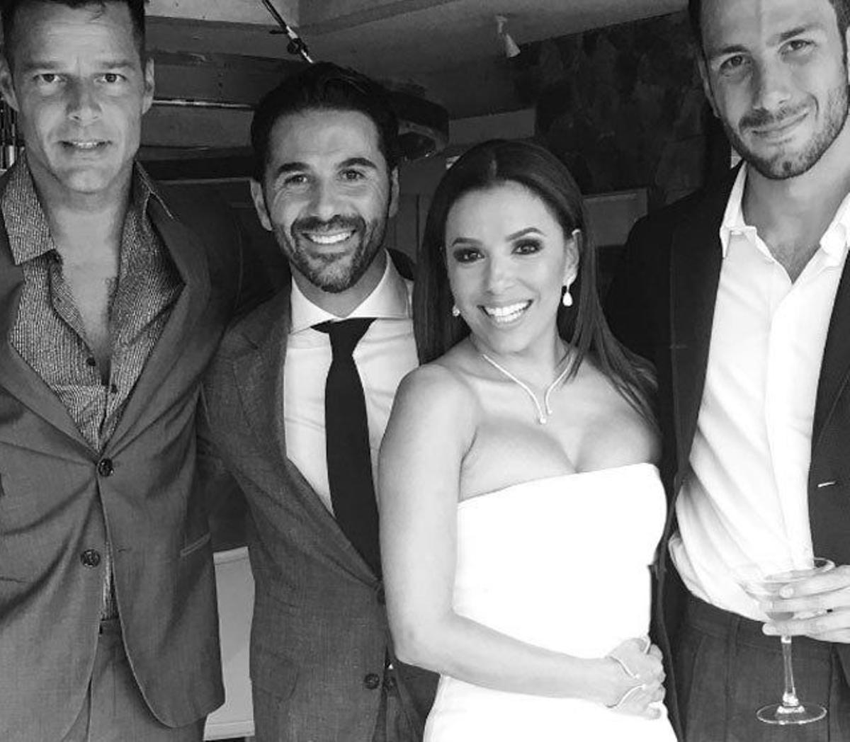 Ricky Martin, Pepe Bastón, Eva Longoria y Jwan Yosef