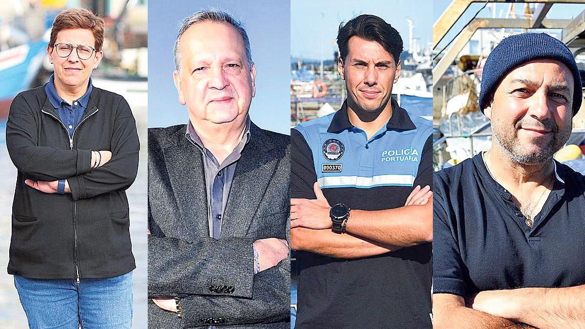 Trabajadores portuarios.