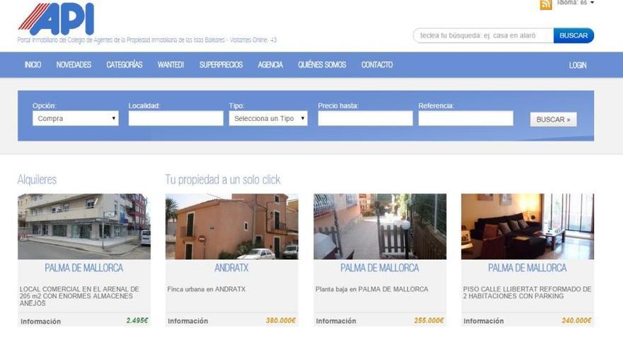 El portal inmobiliario del COAPI registra 36 mil visitas entre enero y octubre