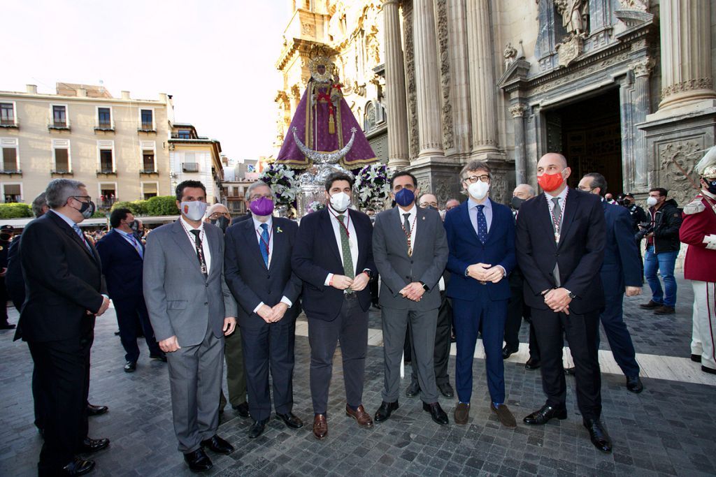 La Virgen de la Fuensanta sale en procesión rogativa por el fin de la guerra en Ucrania