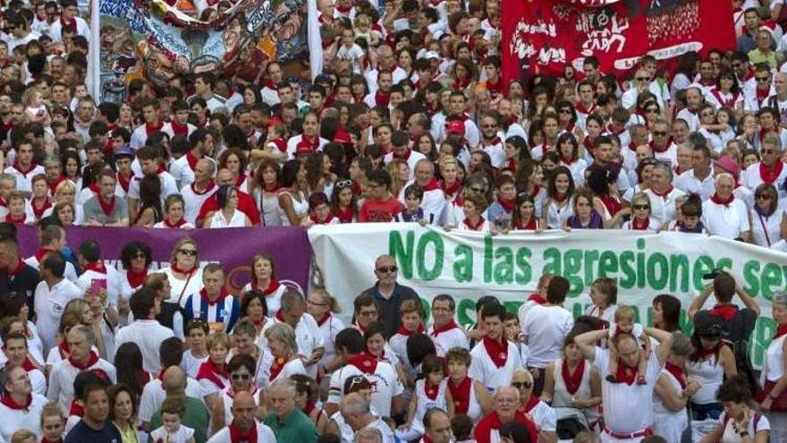 Manifestació de protesta contra les agressions sexuals a Pamplona l&#039;any passat