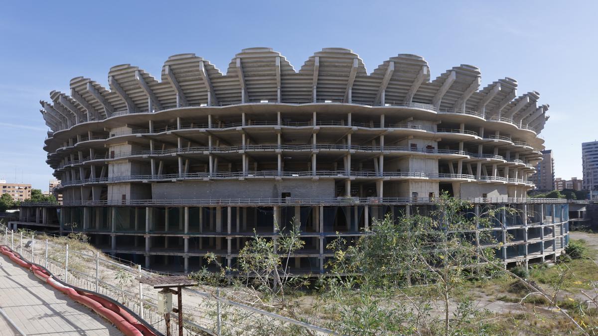 Imagen del esqueleto Nou Mestalla en Benicalap.