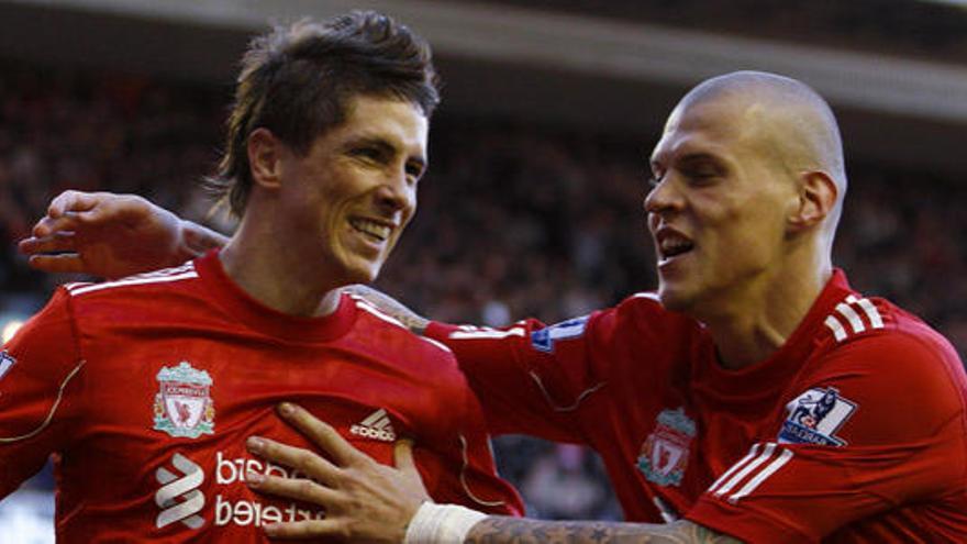 Torres celebra el gol logrado ante el Blackburn.