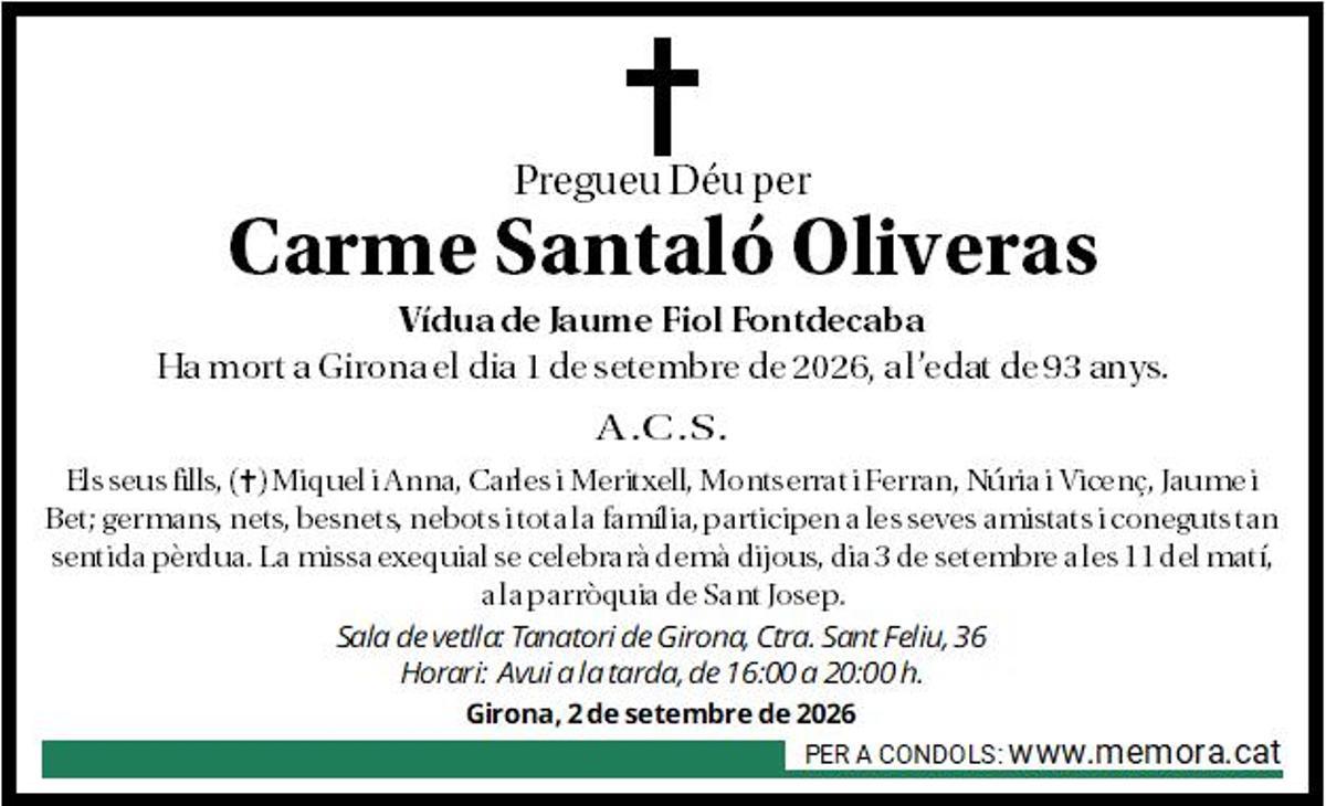 Carme Santaló Oliveras