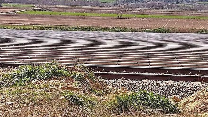 Planta fotovoltaica instalada en la provincia de Zamora .