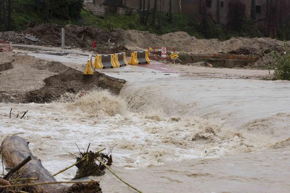 Segundo día del  Temporal Gloria en la Vall d'Albaida, la Costera y la Canal de Navarrés