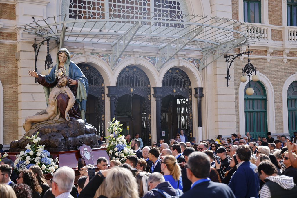 Procesión extraordinaria del centenario de la Virgen de la Piedad este domingo en Cartagena, en imágenes