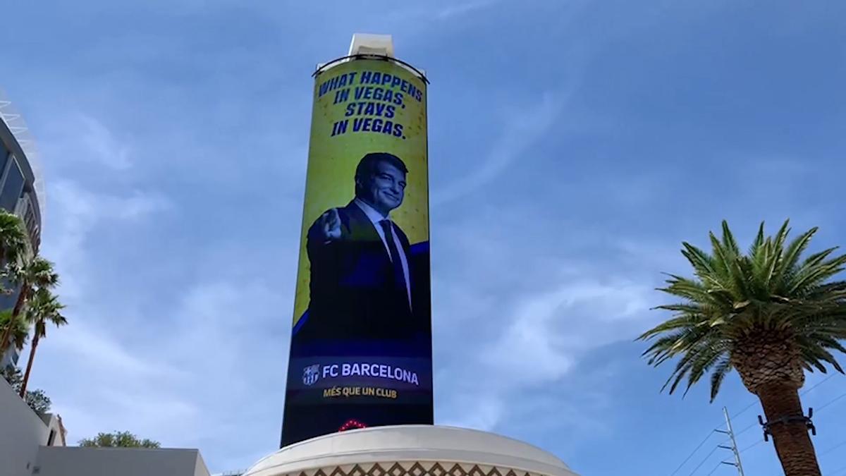 "Lo que pasa en Las Vegas, se queda en Las Vegas": El anuncio del Barça con Laporta como protagonista