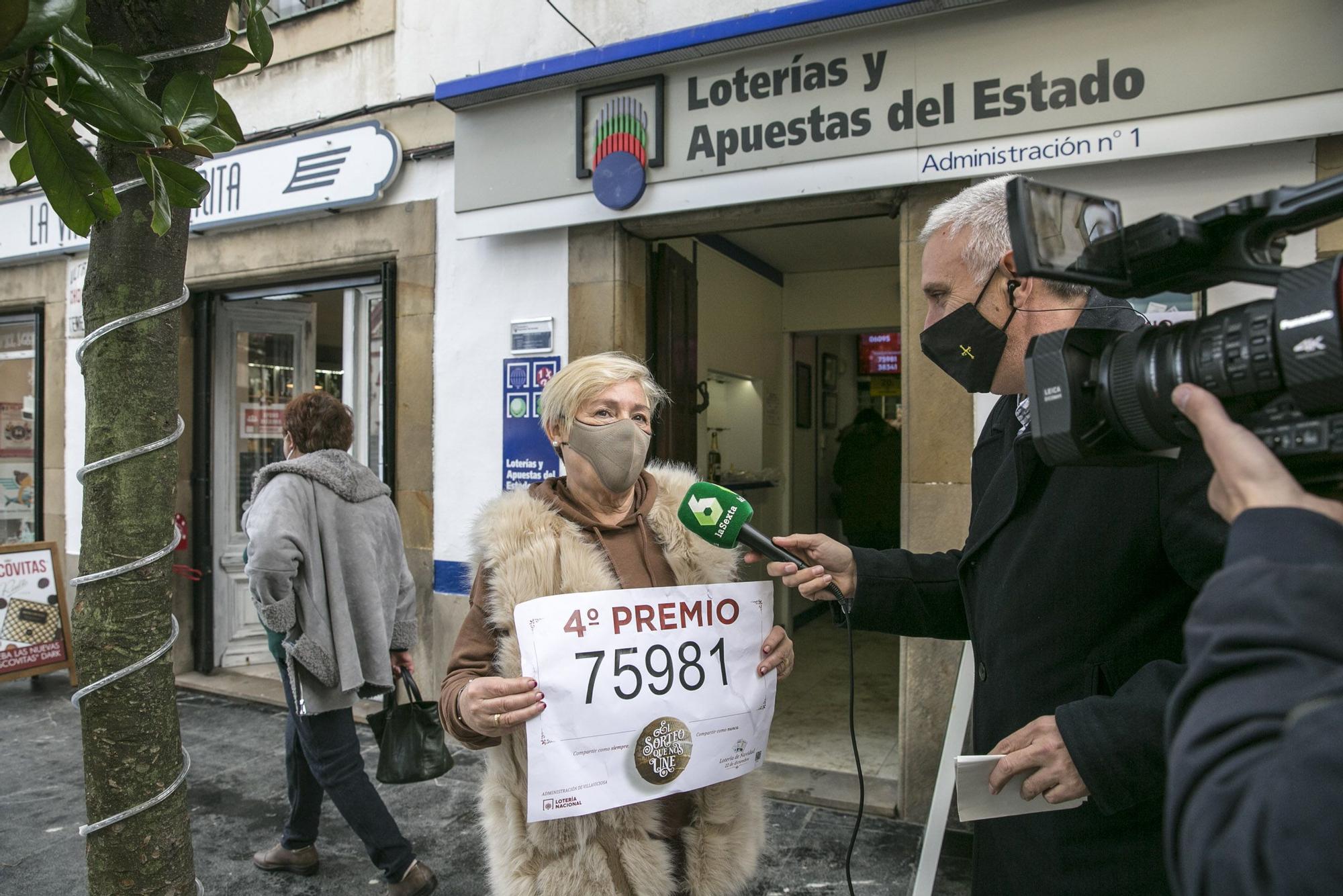 Villaviciosa celebra su cuarto premios de la Lotería Nacional