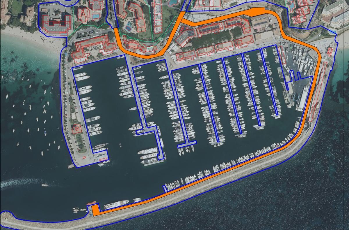 Die orange gekennzeichnete Straße ist der nach Klaus Graf benannte Weg.
