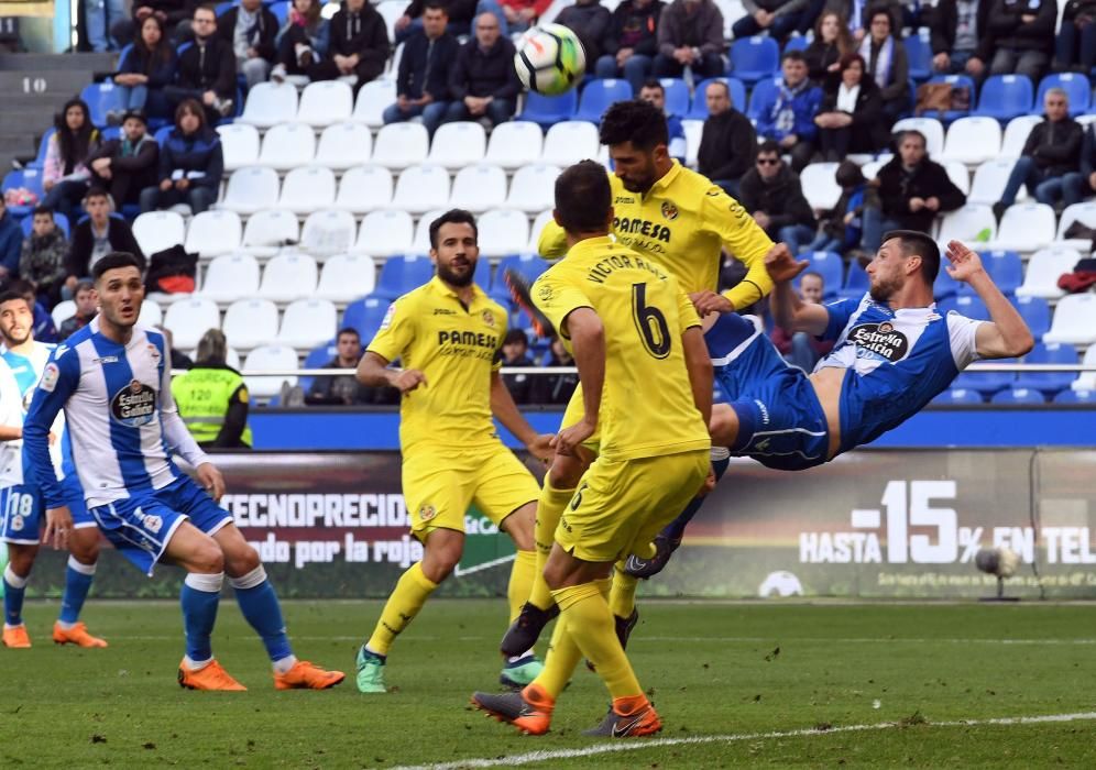 El Dépor cae ante el Villarreal en Riazor