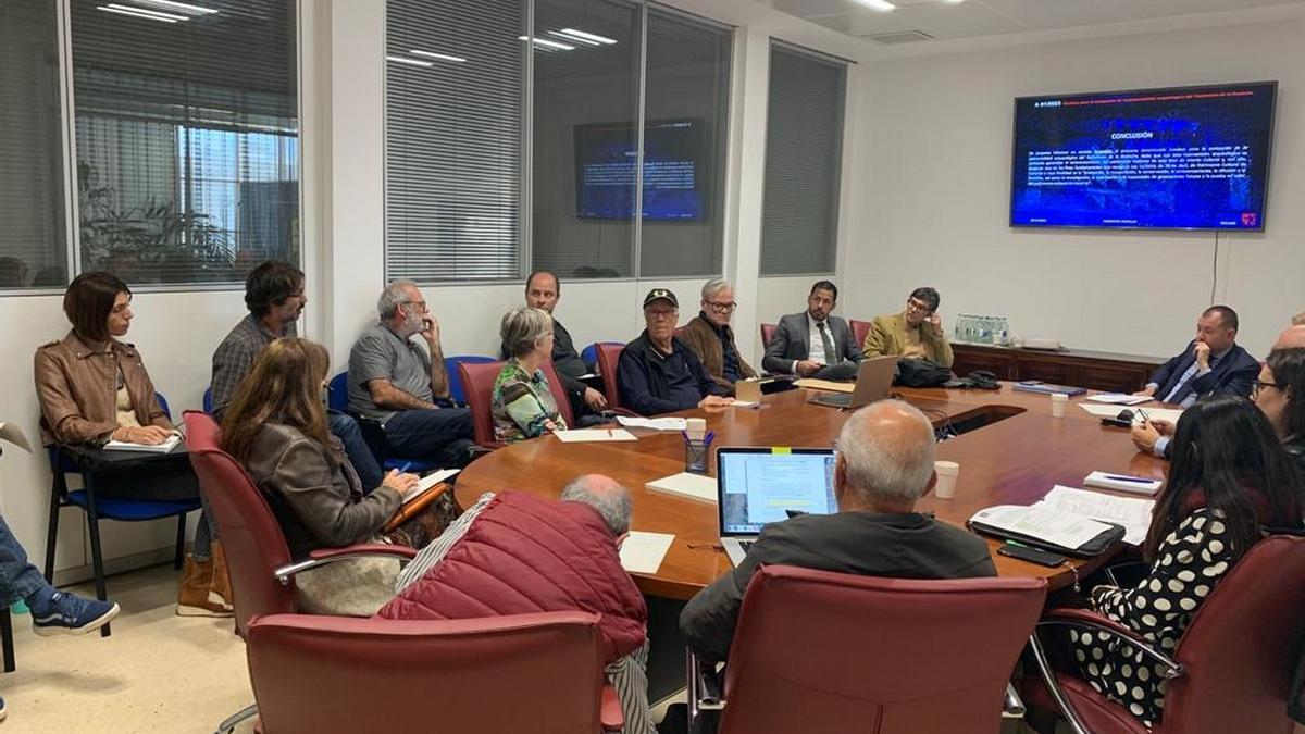 Imagen de la sesión de la Comisión Insular de Patrimonio cultural que tuvo lugar en el Cabildo de Gran Canaria.
