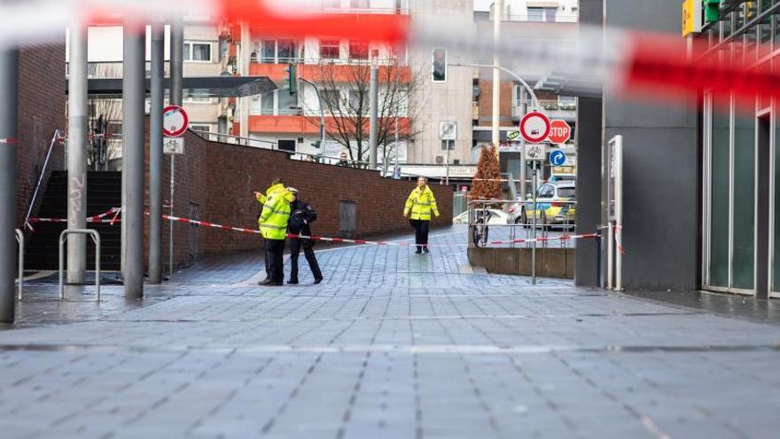 Cordón policial tras un atropello.