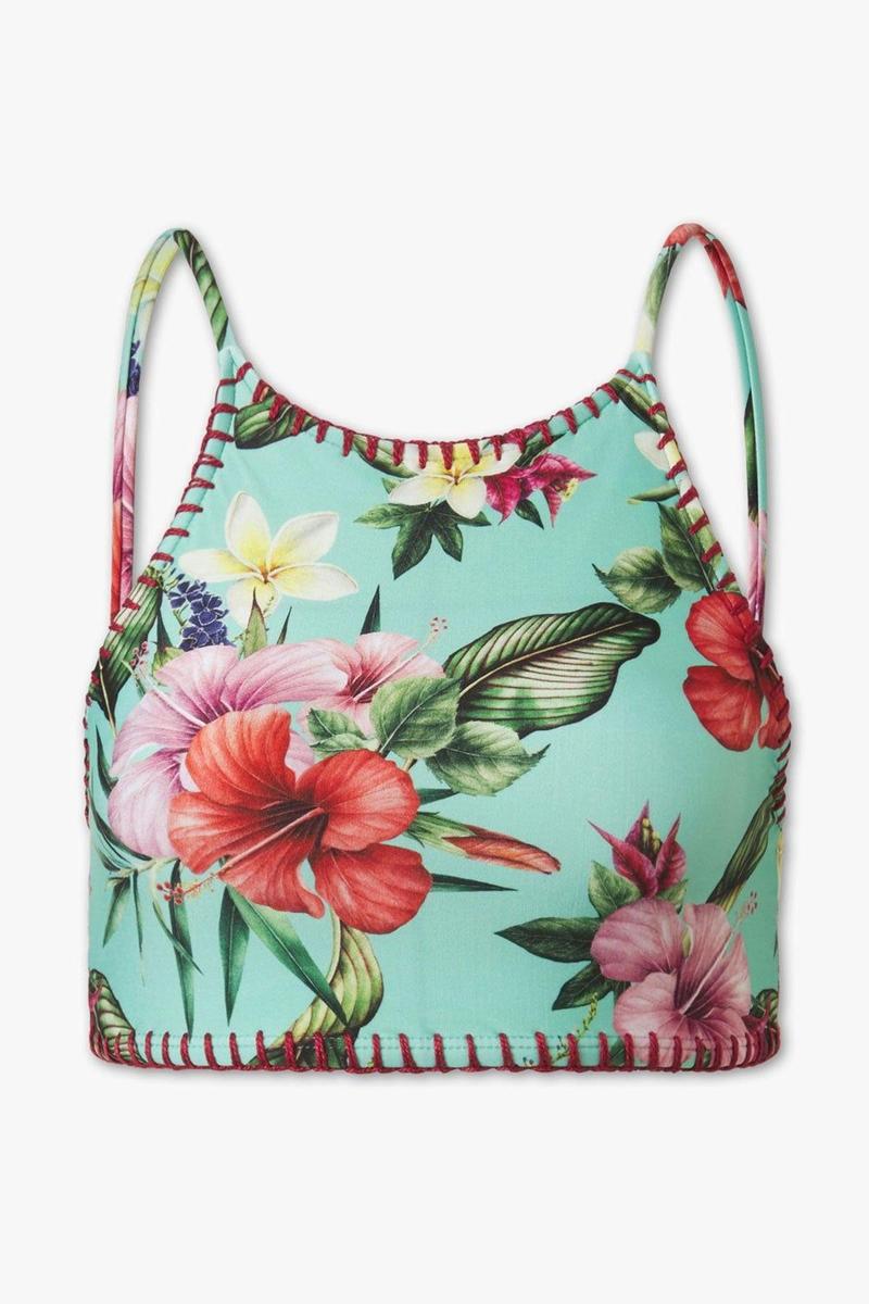 Top bikini con flores tropicales de C&A (Precio: 14,90 euros)