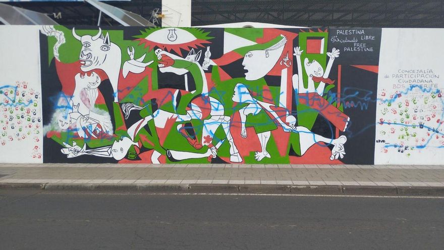 Vandalism Undermines Participatory Mural Supporting Palestine in Puerto de la Cruz