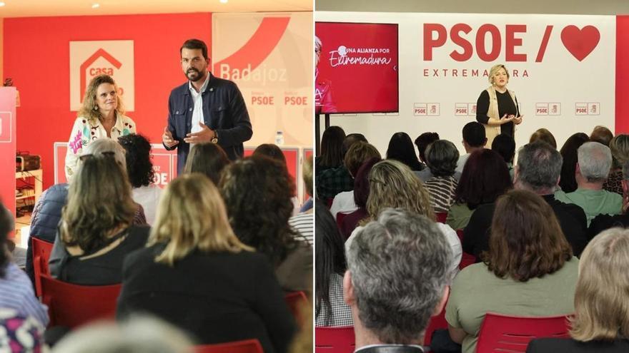 Vega y Sánchez Cotrina cierran la campaña apelando al voto y a la reconstrucción del PSOE extremeño