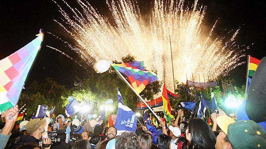 Bolivia celebra la victoria de Morales.