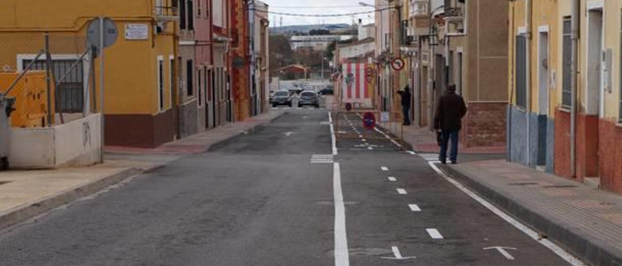 El carril bici en la calle Jorge Guillén.