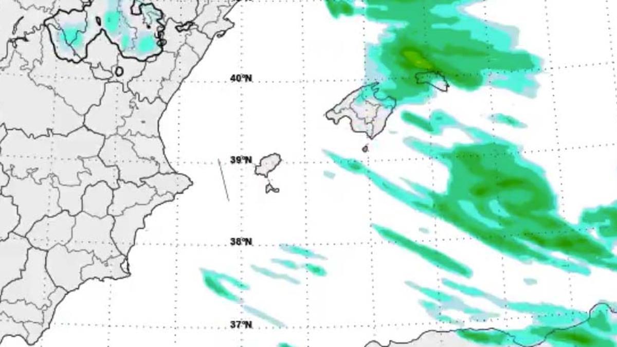 Radar de precipitaciones de Aemet.