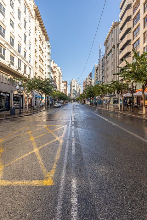 El centro de Alicante, tras el Carnaval