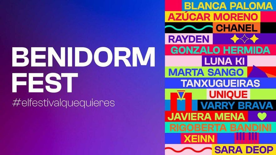 TVE publica las 14 canciones participantes en el Benidorm Fest: así suenan las candidatas a Eurovisión