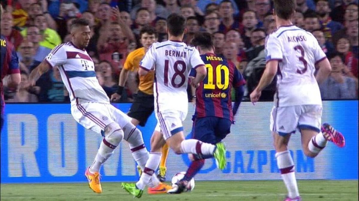 Leo Messi, dimecres, durant el partit del Barça contra el Bayern. Leo Messi, dimecres, durant el partit del Barça contra el Bayern.