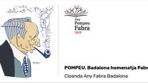 Cartel del acto de clausura del ’Any Fabra’ en el Teatro Zorrilla de Badalona.