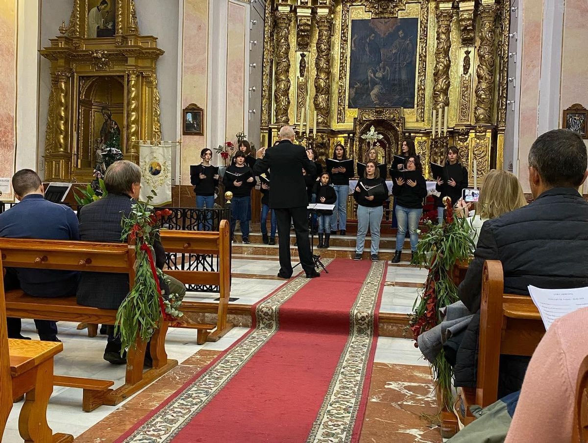 El Cor Carmesina, durante una actuación
