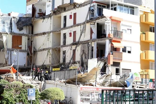 Derrumbe de un edificio de viviendas en Los Cristianos