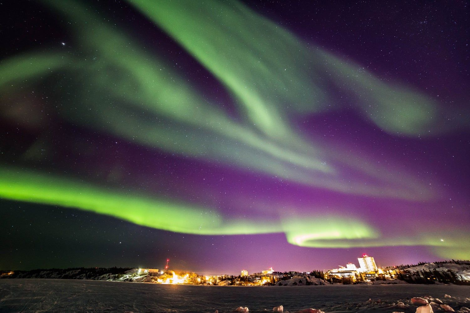 Aurora boreal en Yellowknife