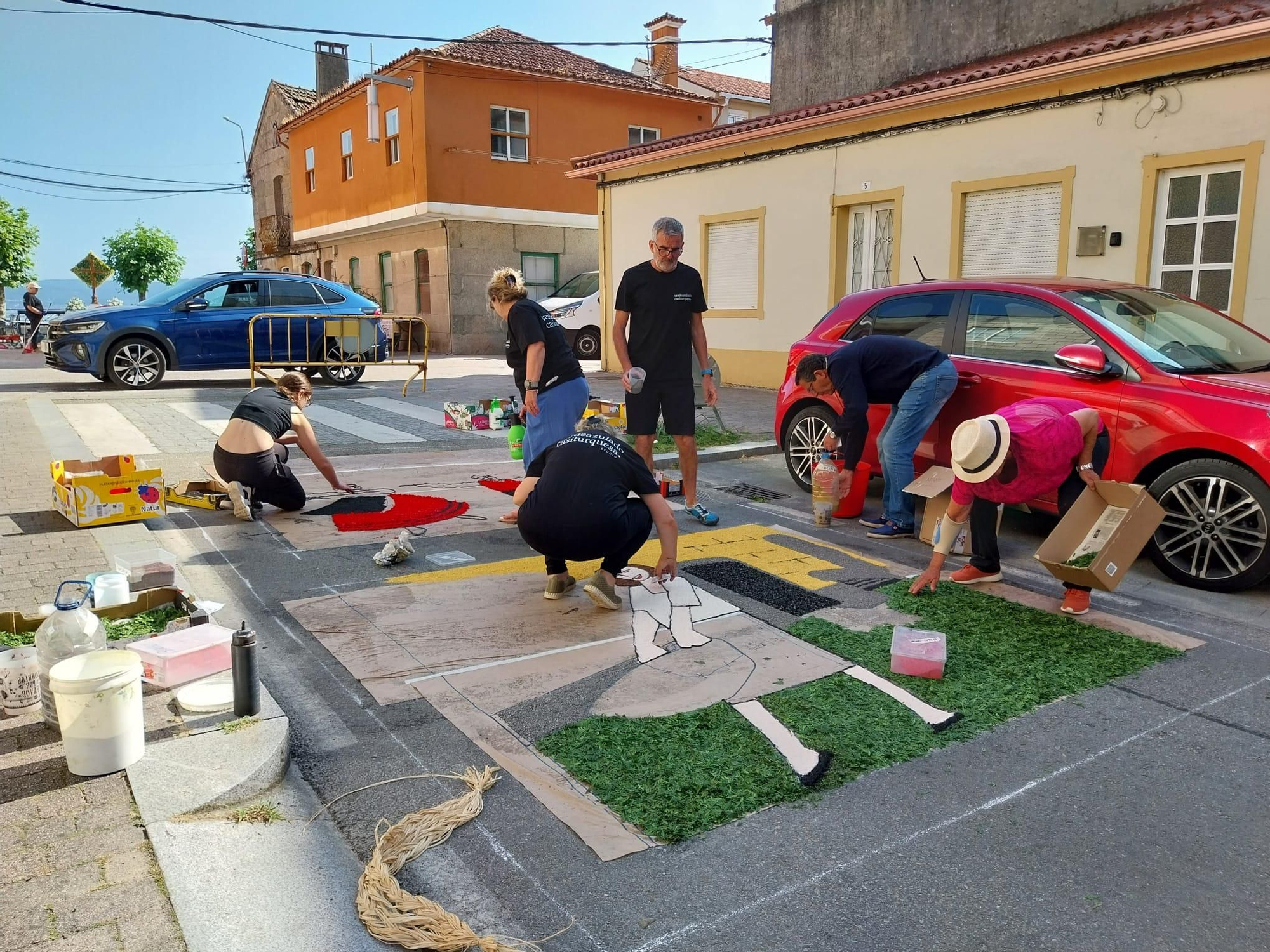 La fiesta de las alfombras florales del Corpus en Bueu (II)