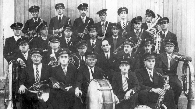 La Banda Municipal de Música Ciudad de Eivissa en 1934.  | FOTO ROYAL. ARCHIVO MUNICIPAL