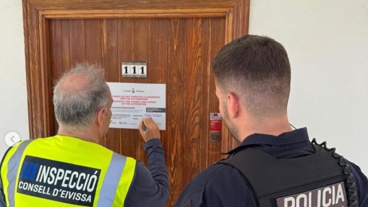 One of the properties has been sealed off.