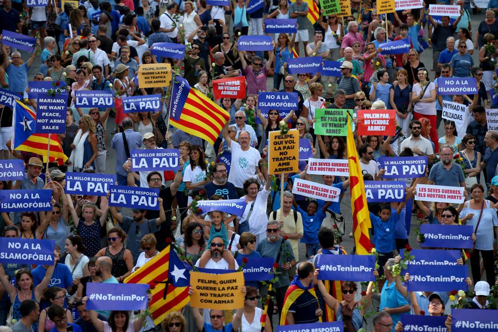 Las imágenes de la manifestación en Barcelona