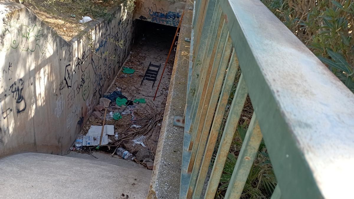Vista del inicio de la parte soterrada del arroyo Mendelín.